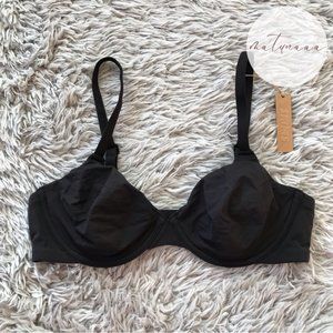 Skims Fits Everybody Unlined Underwire Bra in Onyx 34C